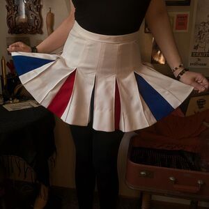 Vintage Cheerleader Supply Co. Skirt Women's XS White Red Blue USA Patriotic